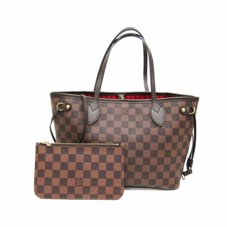 Louis Vuitton // Damier Leather + Canvas Fits-Everything Tote Bag + Pouch // Ebene // Pre-Owned