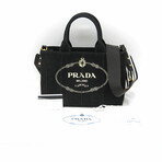 Prada // Canvas Canapa Tote Bag // Black // Pre-Owned