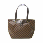 Louis Vuitton // Damier Leather + Canvas Tote Bag // Ebene // Pre-Owned