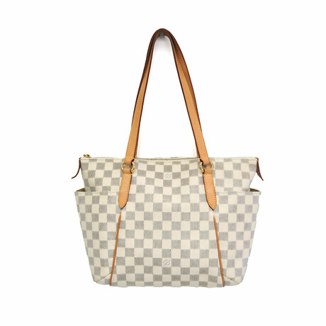 Louis Vuitton // Damier Leather + Canvas Tote Bag // Damier Azur // Pre-Owned