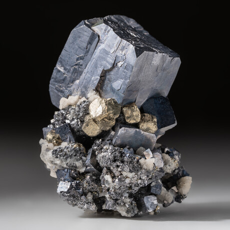 Galena with Quartz and Pyrite From Joplin, Jasper County, Missouri, USA