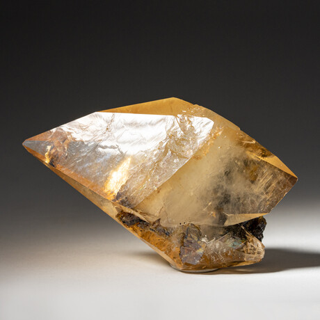 Twinned Golden Calcite Crystal from Elmwood Mine, Tennessee // 75.2 grams