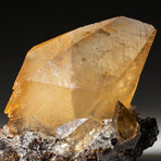 Twinned Golden Calcite Crystal from Elmwood Mine, Tennessee // 153.1 grams