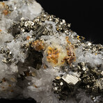 Pyrite with Quartz from Huaron District, Cerro de Pasco Province, Pasco Department, Peru