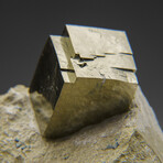 Pyrite Cube on Basalt from Navajún, La Rioja Province, Spain // 1.2 lbs