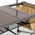 Portable Camp Kitchen Island // Brown