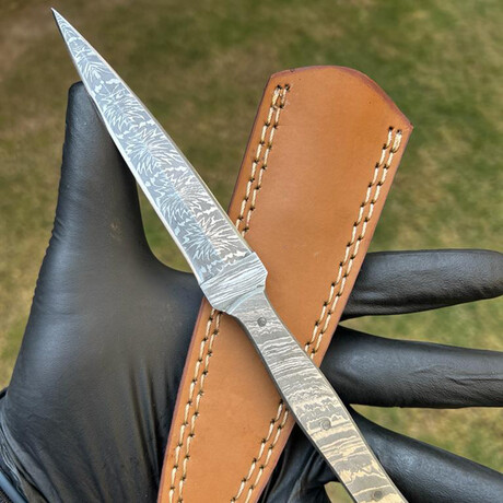 Handmade Damascus Boot Dagger // FK-23010