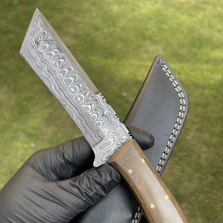 Hand Forged Damascus Tanto Knife // FK-23015