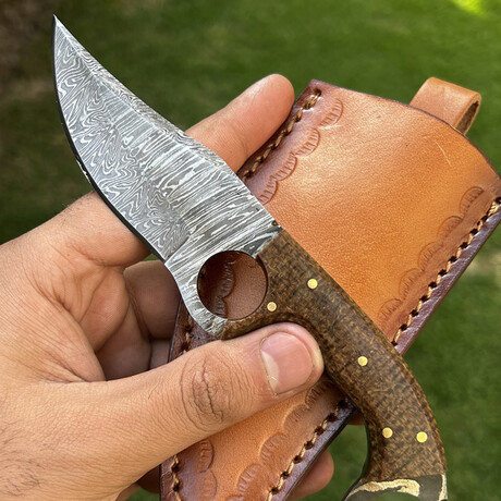 Handmade Damascus Skinning Knife // FK-23004