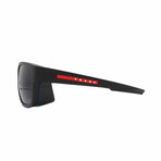 Men's // Prada Sport PS07WS DG009R  Square Sunglasses //  Black + Grey Lenses