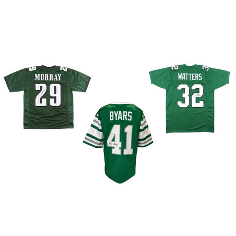 Keith Byars + DeMarco Murray + Ricky Watters // Signed Philadelphia Eagles Jerseys