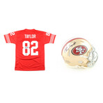 John Taylor // San Francisco 49ers // Signed Speed Mini Helmet + Signed Jersey