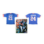 New York Giants // Tiki Barber Signed Jersey + Joe Morris Signed 8x10 Photo + Ottis Anderson Signed Jersey