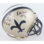 New Orleans Saints // Earl Campbell Signed Jersey + Earl Campbell+Rickey Jackson Signed Mini Helmet Inscribed "HOF 91" "HOF 10"