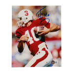 Christian McCaffrey Signed San Francisco 49ers Jersey + Ed McCaffrey Sr. Signed Stanford Cardinal 8x10 Photo