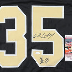 New Orleans Saints // Earl Campbell Signed Jersey + Earl Campbell+Rickey Jackson Signed Mini Helmet Inscribed "HOF 91" "HOF 10"