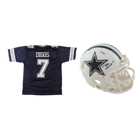 Trevon Diggs // Dallas Cowboys // Signed Speed Mini Helmet + Signed Jersey