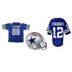 Dallas Cowboys // Drew Pearson Signed Jersey + Roger Staubach Signed Speed Mini Helmet + Roger Staubach Signed Jersey