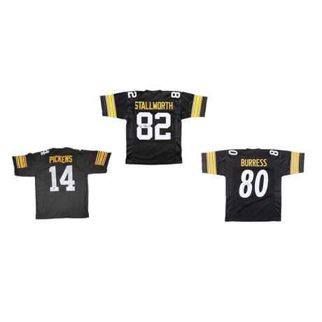 John Stallworth + George Pickens + Plaxico Burress // Signed Pittsburgh Steelers Jerseys