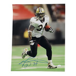 Ricky Williams // New Orleans Saints // Signed Logo Football Inscribed "4:20" + Signed Jersey + Signed 16x20 Photo