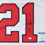 Deion Sanders // Atlanta Falcons // Signed Jersey (Red) + Signed Jersey (White)