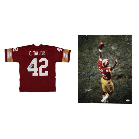 Charlie Taylor // Washington Redskins // Signed Jersey + Signed 16x20 Photo