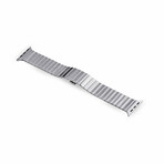 Stainless Steel Silver Link Bracelet Apple Watch Band (38mm / 40mm / 41mm / 42mm)