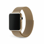 Gold Stainless Steel Apple Watch Band (Milanese 38mm / 40mm / 41mm / 42mm)