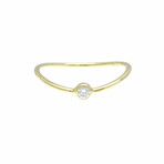 Tiffany & Co. // 18k Yellow Gold Wave Diamond Ring // Ring Size: 6 // Store Display