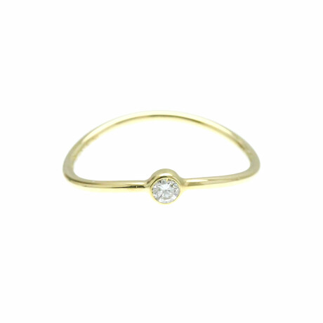 Tiffany & Co. // 18k Yellow Gold Wave Diamond Ring // Ring Size: 6 // Store Display