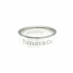 Tiffany & Co. // Platinum Flat Ring // Ring Size: 6.5 // Store Display