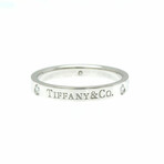 Tiffany & Co. // Platinum Flat Diamond Ring // Ring Size: 6 // Store Display