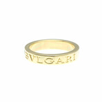 Bulgari // 18k Yellow Gold Double Logo Diamond Ring // Ring Size: 6.5 // Store Display