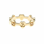 Gucci // 18k Rose Gold Icon Heart Station Ring // Ring Size: 6.75 // Store Display