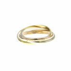 Cartier // 18k Rose Gold + 18k White Gold + 18k Yellow Gold Trinity Ring // Ring Size: 5.75 // Store Display