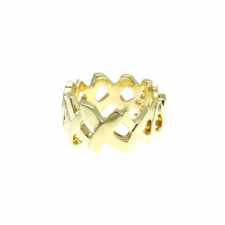 Tiffany & Co. // 18k Yellow Gold Love & Kiss Ring // Ring Size:  5.5 // Store Display