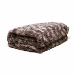 Contempo Cuddle Fur Throw // Charcoal (50"L x 65"W)