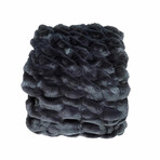 Sharpei Cuddle Fur Throw // Black (50"L x 65"W)