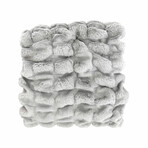 Sharpei Cuddle Fur Throw // Silver (50"L x 65"W)