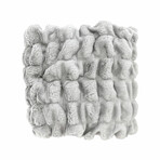 Sharpei Cuddle Fur Throw // Silver (50"L x 65"W)