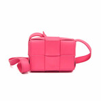 Bottega Veneta // Leather Candy Cassette Woven Bag // Rose // Pre-Owned