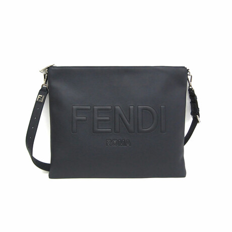 Fendi // Leather After Envelope Bag // Dark Blue // Pre-Owned