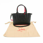 Christian Louboutin // Leather Cabata Handbag Tote // Black + Red // Pre-Owned