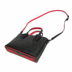 Christian Louboutin // Leather Cabata Handbag Tote // Black + Red // Pre-Owned