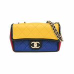 Chanel // Leather Matelasse Bag // Blue + Red + Yellow // Pre-Owned