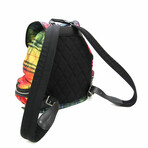 Burberry // Nylon + Leather Rainbow Tie-Dye Backpack // Black + Multicolor // Pre-Owned