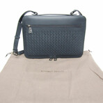 Bottega Veneta // Leather Intrecciato Briefcase Bag // Navy // Pre-Owned