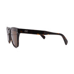 Men's // Ferragamo SF1040S 240 Square Sunglasses // Dark Havana + Brown Lense