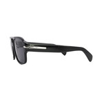 Men's // Ferragamo SF1038S 001 Aviator Sunglasses // Black + Grey