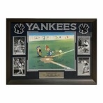 Walter Lantz, Reggie Jackson, Joe DiMaggio, Yogi Berra & Phil Rizutto // New York Yankees // Autographed Original Hand Painted Art + Framed